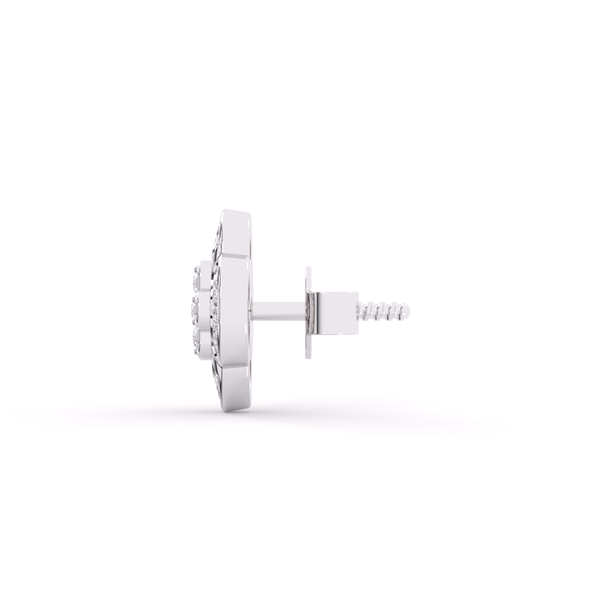 Elegant Cluster Round Diamond Girl’s Studs